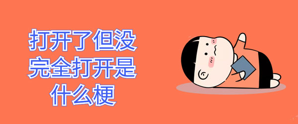 打开了但没完全打开是什么梗-打开了但没完全打开梗含义出处介绍