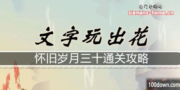 文字玩出花怀旧岁月三十通关攻略